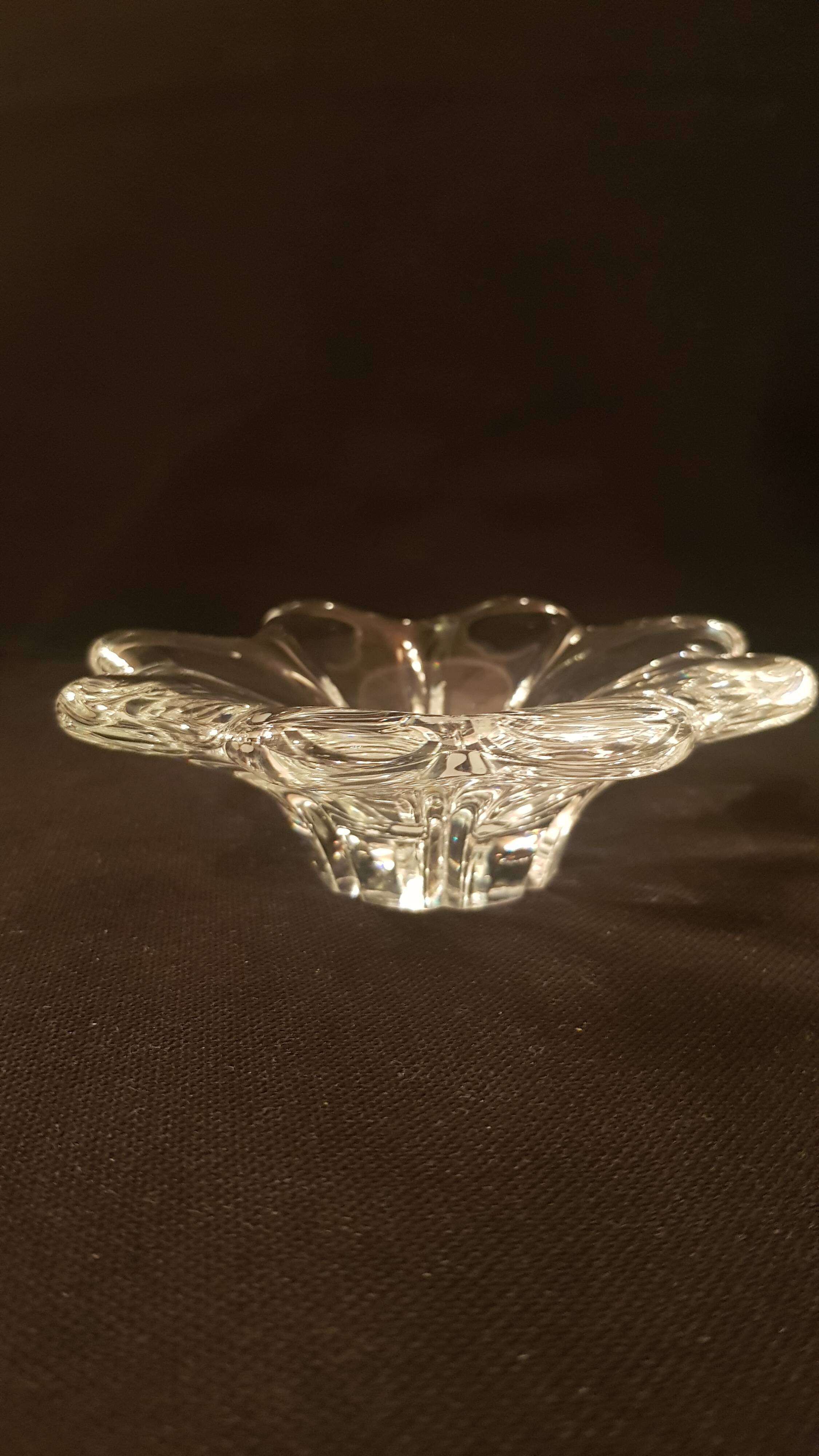 Flower-shaped catchall, Sèvres crystal