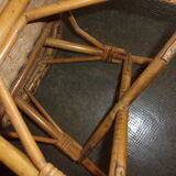 Wicker rattan child chair 1950