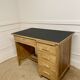 Vintage solid oak, wood and black desk