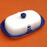 Ceramic butter dish with Maritime Lighthouse decor