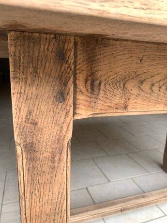 Solid oak table, handcrafted.
