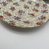 Set of 8 Limoges porcelain coffee cups from France with floral and gold pattern