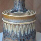 Original vintage flamed stoneware vase