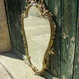 Miroir vintage en bronze doré