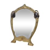 Miroir art nouveau Orivit décor tulipe