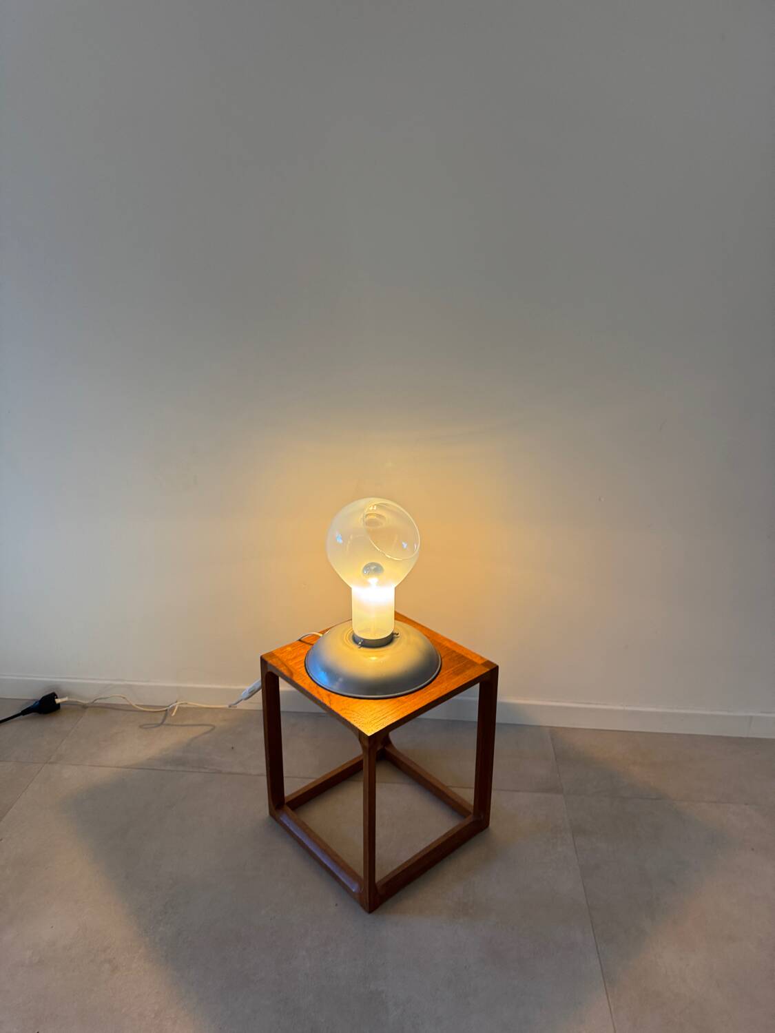 Vintage Italian lamp made of Murano glass.