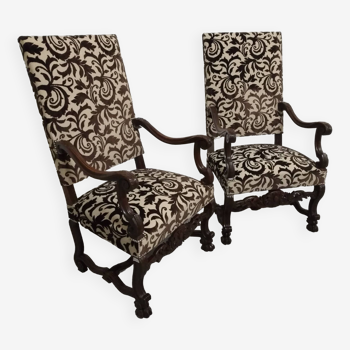 Pair of late 18th century ceremonial armchairs