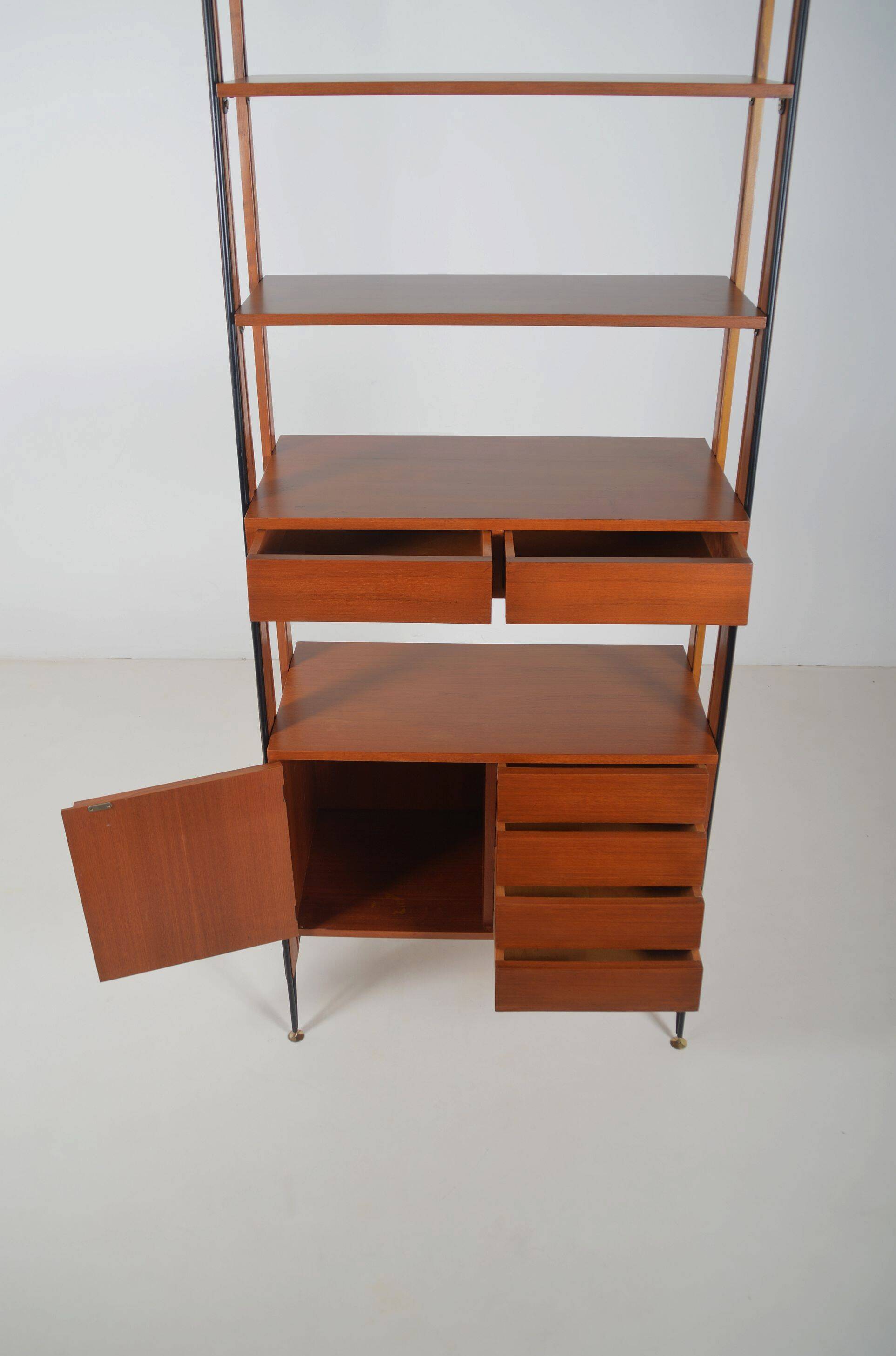 Italian freestanding wall rack by ISA Bergamo, 1950s