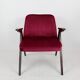 Burgundy Raspberry Bunny Armchair by Józef Chierowski