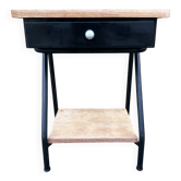 Vintage boarding school bedside table, 1950s