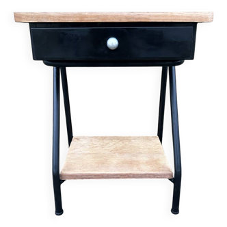 Table de chevet internat, vintage, années 50