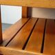 Table basse danoise en chêne début XXème siècle plateau à damier