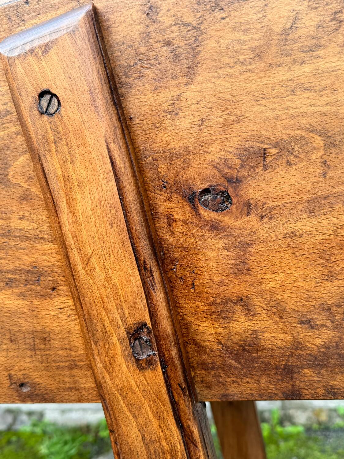 Old indoor planter on wheels