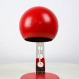 Mid-century red table lamp