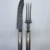 Set of serving forks and knives