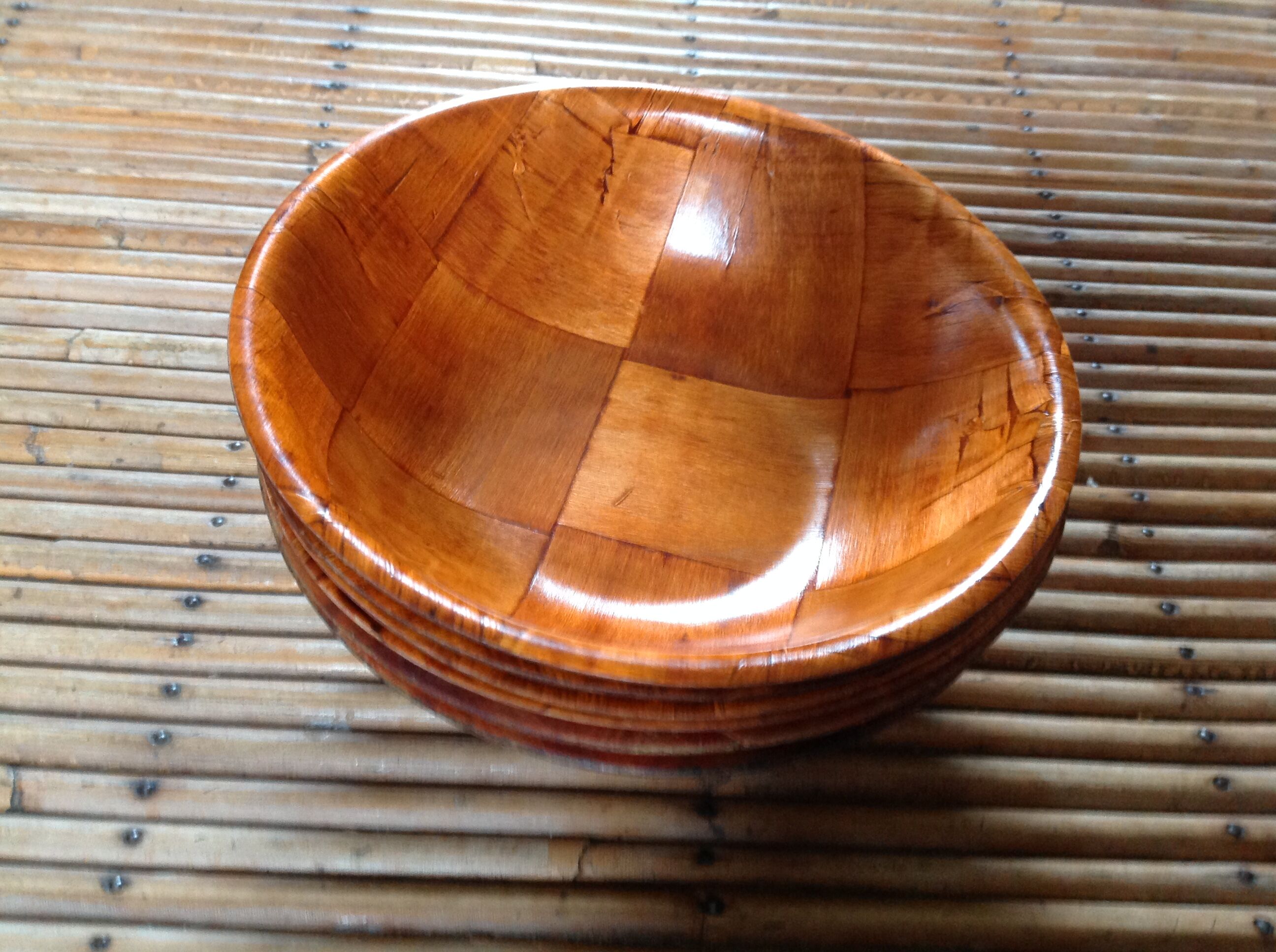 Set of 6 bowls Danish teak