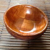 Set of 6 bowls Danish teak