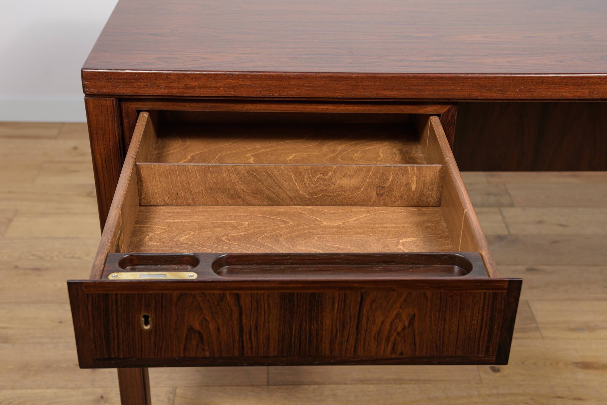 Mid-Century Model 77 Freestanding Desk in Teak from Omann Jun, 1960s