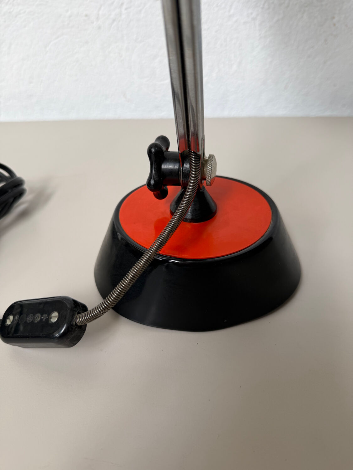 Design desk lamp 70 black and orange metal
