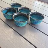 Frank Brooks, formerly of Wedgwood, A Set of Five Japanese Sake Cups.