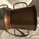 Copper plant pot with side handles