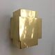 Cubical brass wall light