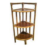 Rattan corner shelf