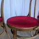 Set of 6 Vintage Bentwood Dining Chairs Set: 1970s , Red Uphols
