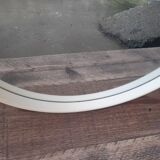 Mid century circular white mirror