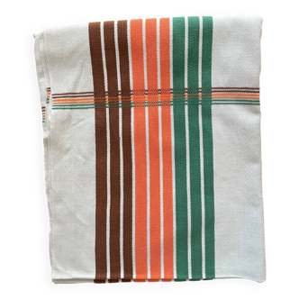 70s Basque tablecloth green/orange/brown