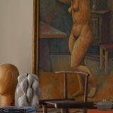 Wabi Sabi Antique African Stool / Chair, Decorative Object, Early 20th Century