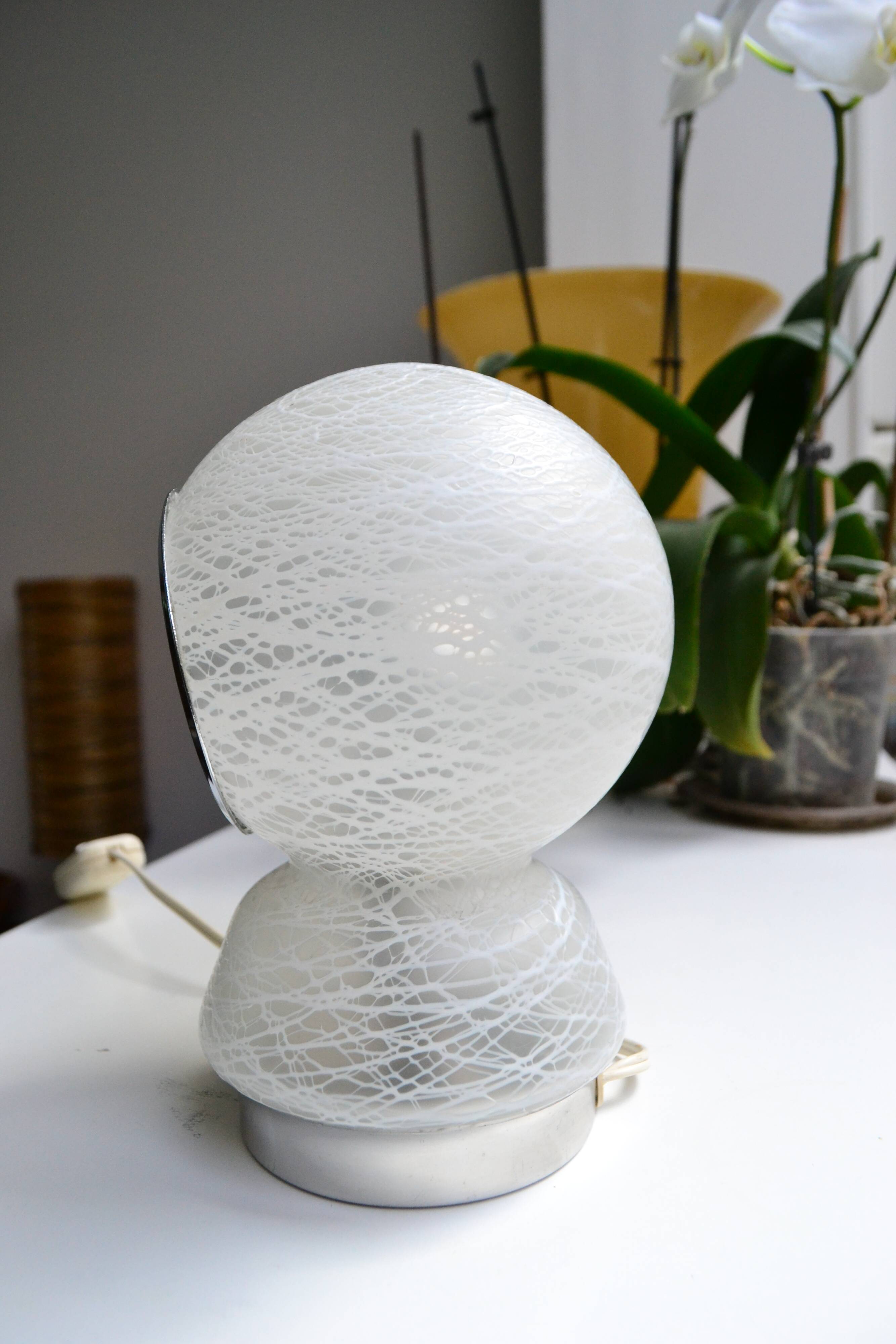 Glass ball lamp Italy 70s