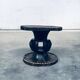 Handcrafted Low Stool in Carved Stained Wood, Africa, 1950s
