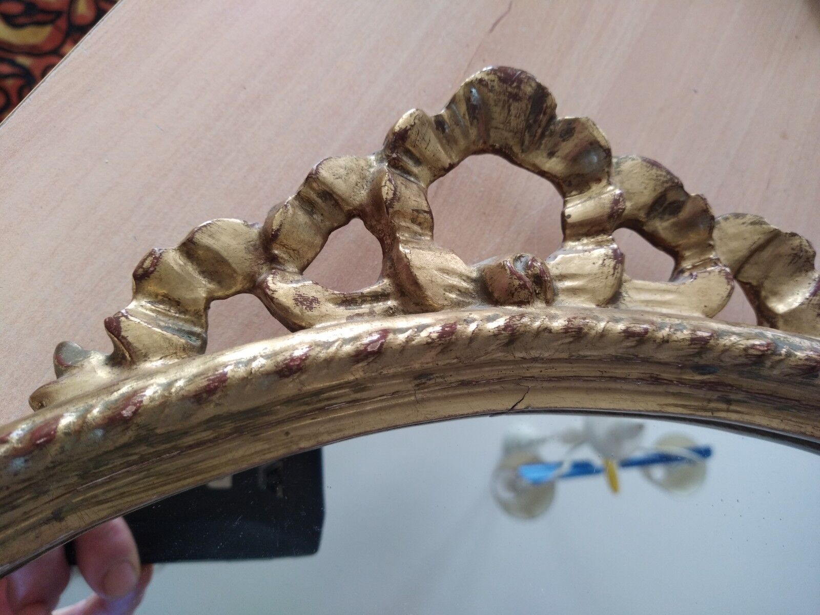 Oval mirror Louis XVI gilded