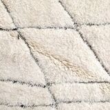 Moroccan Berber carpet blessed ouarain ecru with black diamonds engraved 284x198cm
