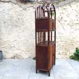 Rattan and bamboo shelf