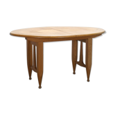 Oval table with guillerme and Chambron extensions circa 1960 editon Votre Maison