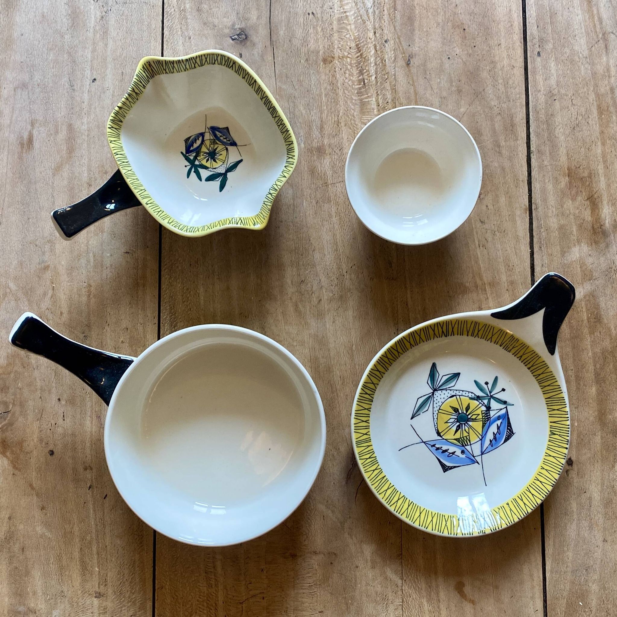 Set of 4 vintage serving dishes from the Flamingo series by Stavangerflint