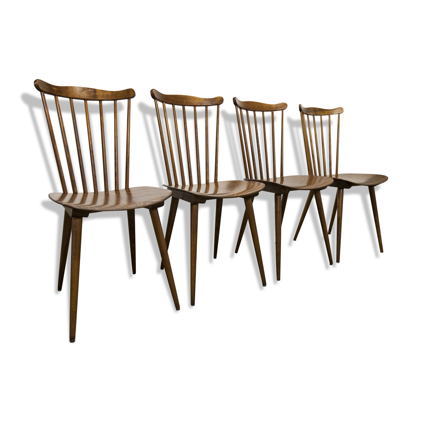 Set of 4 Scandinavian Baumann chairs model Minuet 1980 stamped