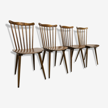 Set of 4 Scandinavian Baumann chairs model Minuet 1980 stamped