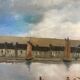 Old painting Max Erich Nicolas XXth Marine