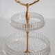 Vintage transparent crystal glass decorative plate, Italy, 1960s.