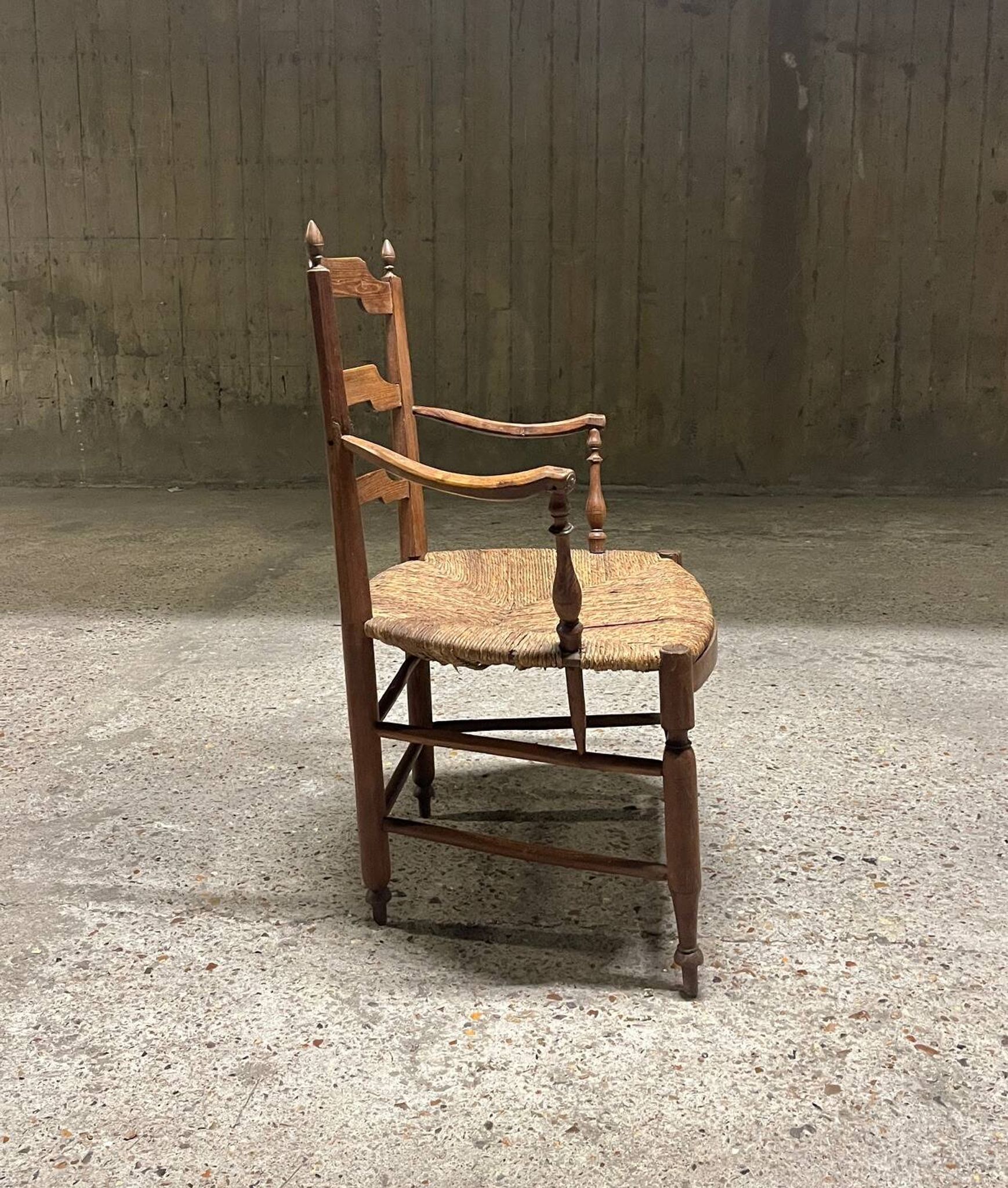Fauteuil provençal, assise en paille