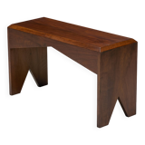 Mid-Century Walnut Bench, France, Late 20th Century