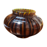 Multicolored glass vase verly's art deco 1930