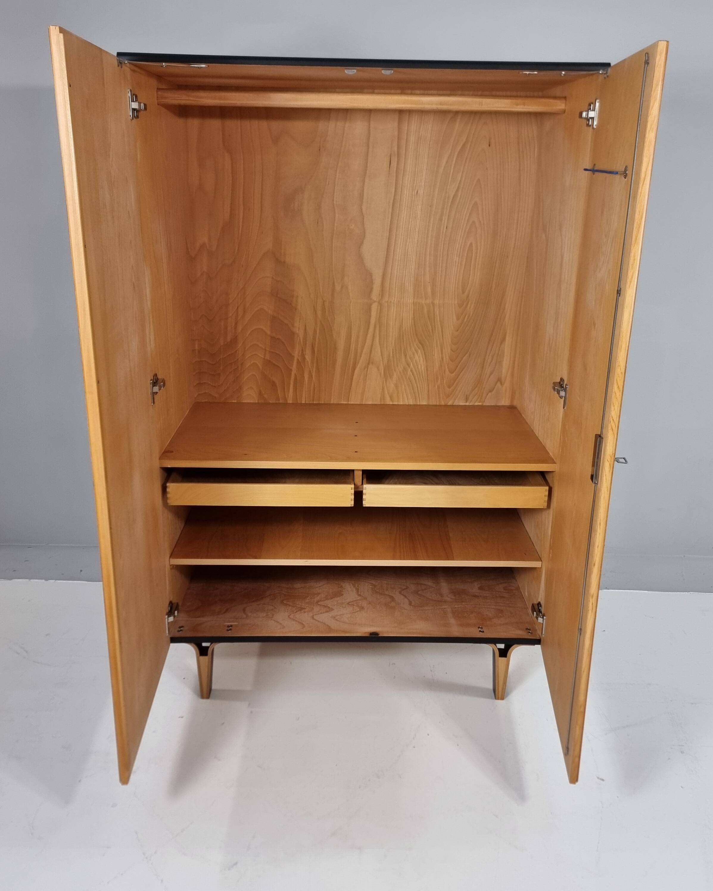 Vintage Beech Wardrobe, 1970s