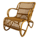 Vintage rattan armchair from the 1960s-1970s.
