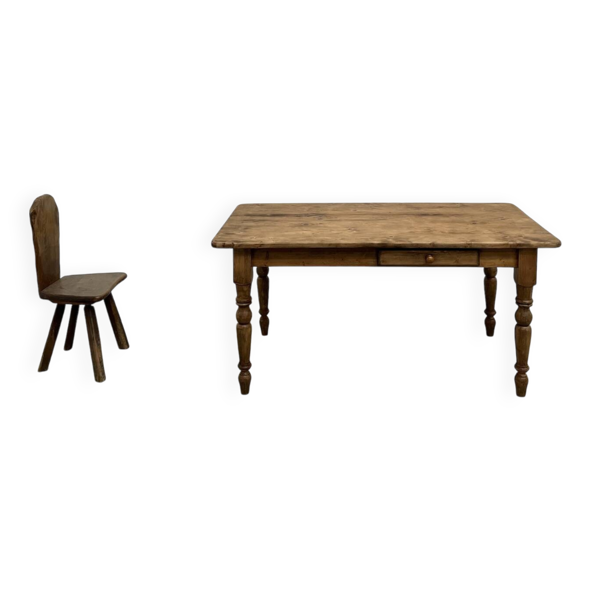 70s pine farmhouse table