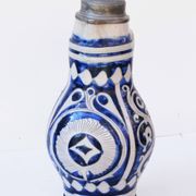Pichet allemand émaillé Westerwald Biedermeir du XIXe siècle 2,5 L