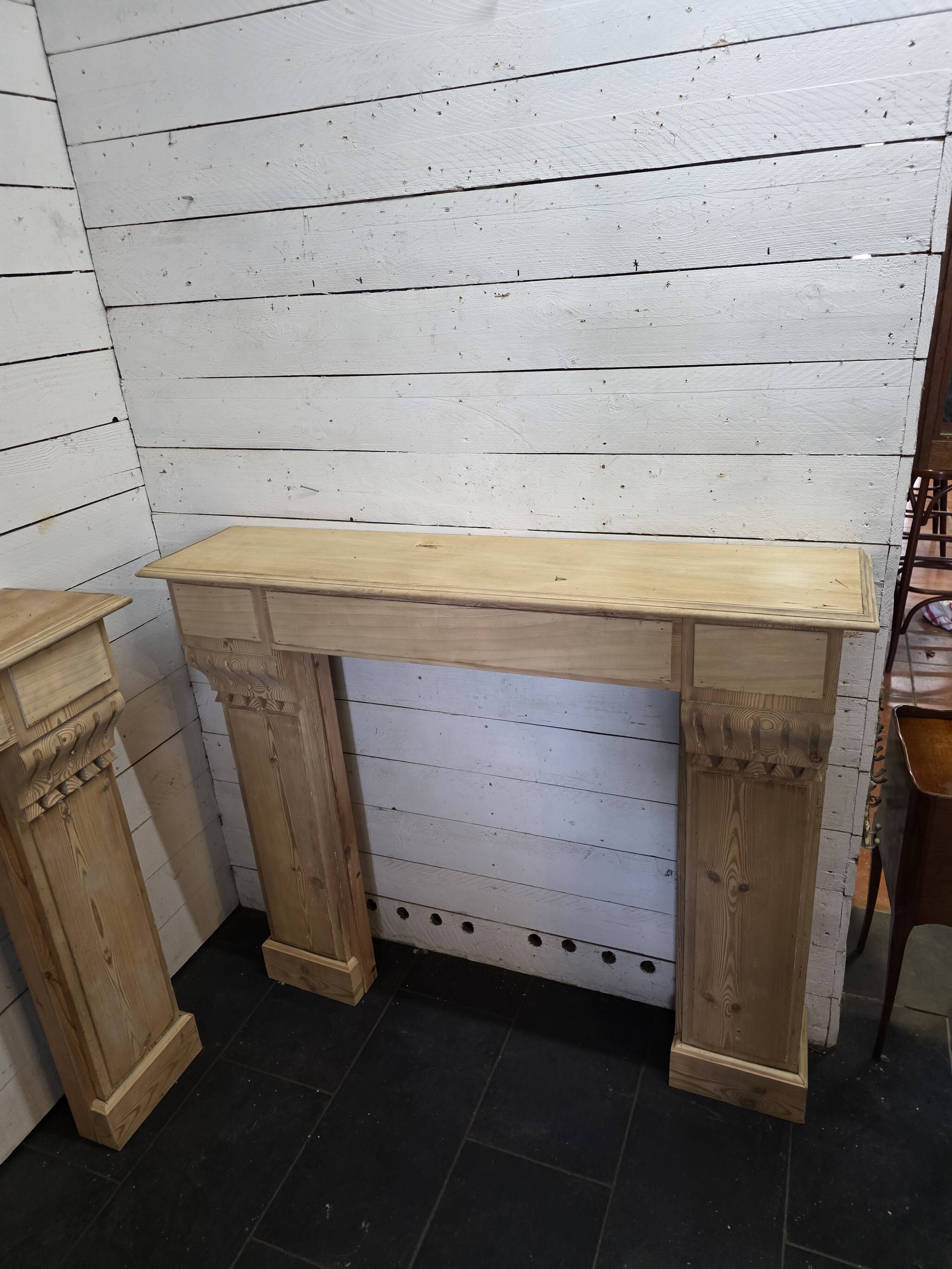 Wooden fireplace